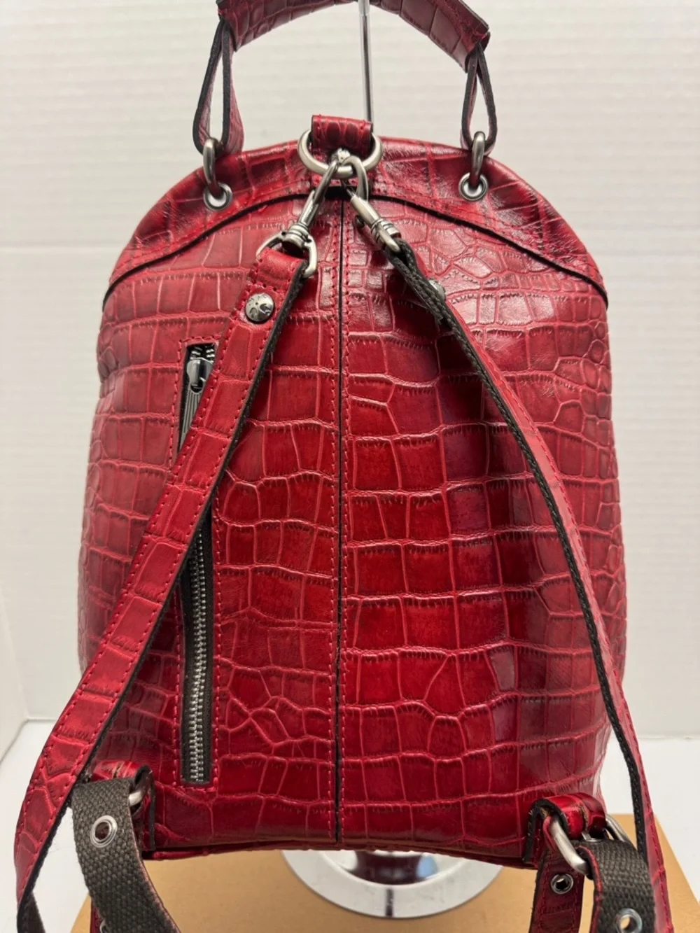 Patricia Nash Alencon Top Handle Small Leather Backpack - Picture 3 of 11
